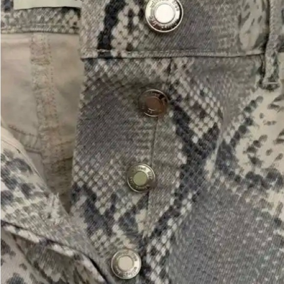 Aritzia Wilfred Free Kelsey Snake Print High Rise Baggy Utility Pants Size 6 - Picture 4 of 11